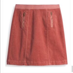 Kut From The Kloth Kinsie Pink Clay Blush Fine Corduroy Skirt Zip pocket